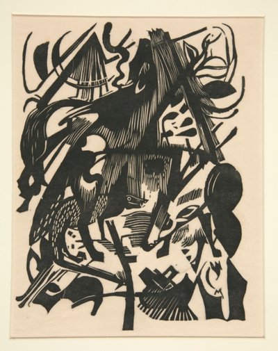オオカミの誕生 作： Franz Marc